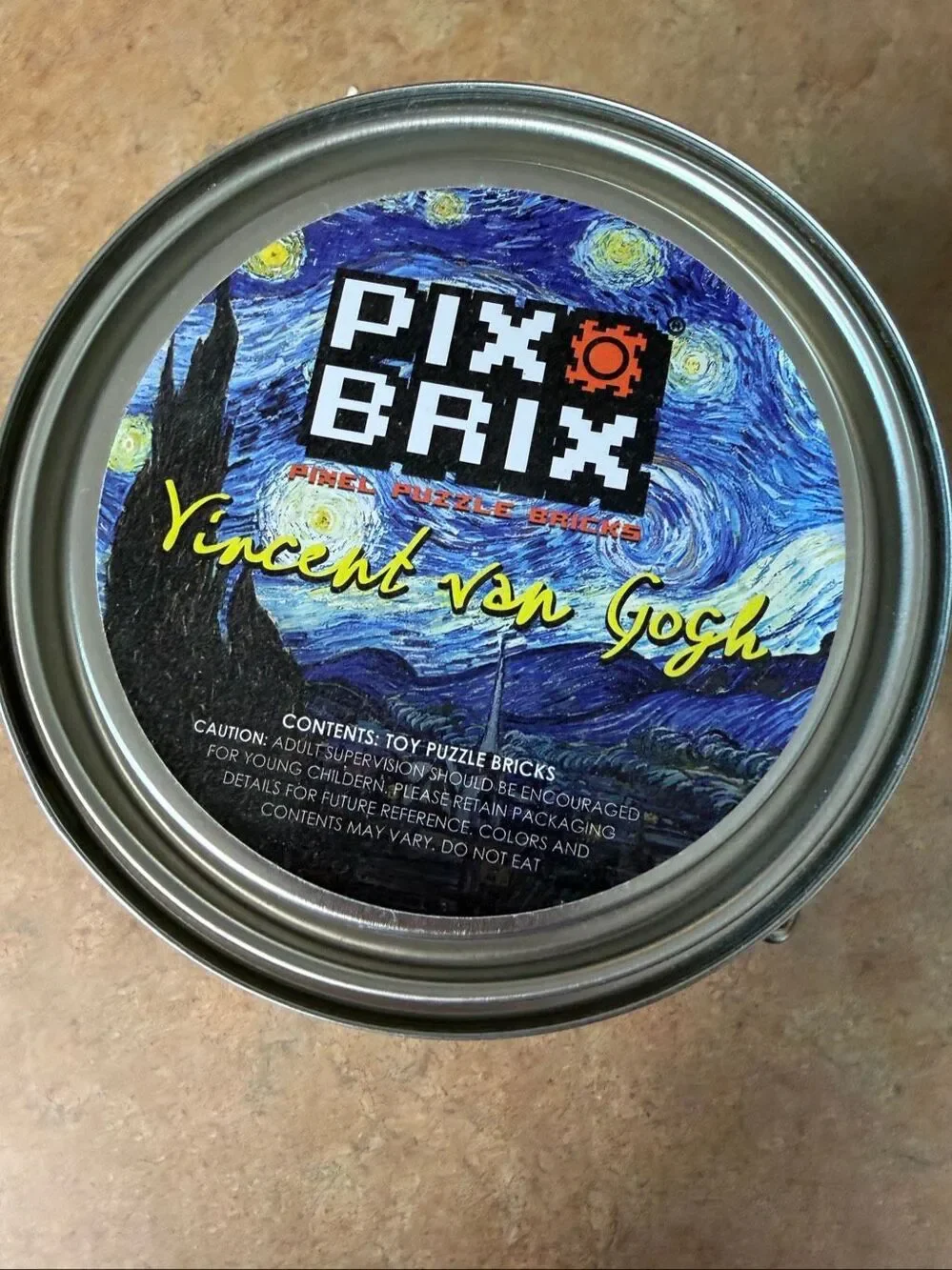 Pix Brix Vincent van Gogh Starry Night Pixel Art Puzzle Set NEW Sealed